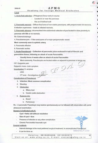 FMGE Notes - Surgery