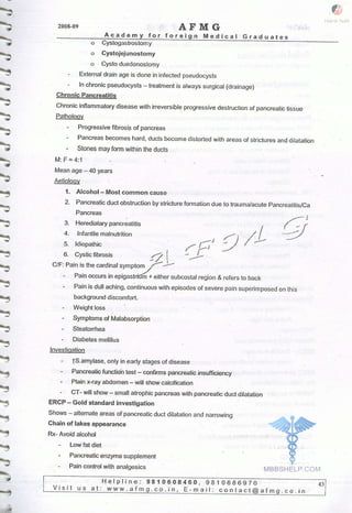 FMGE Notes - Surgery