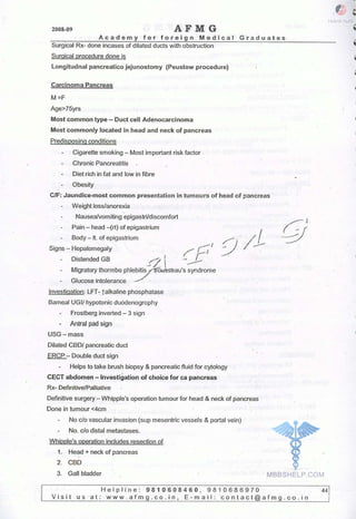 FMGE Notes - Surgery