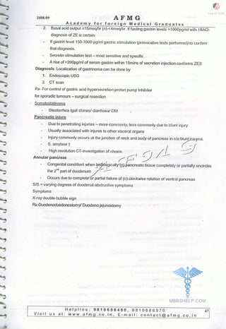 FMGE Notes - Surgery