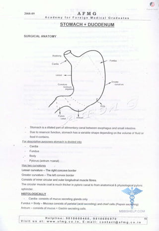 FMGE Notes - Surgery