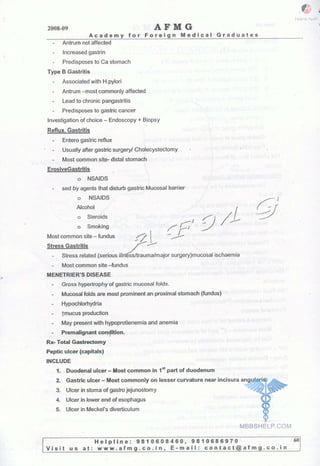 FMGE Notes - Surgery