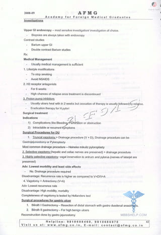 FMGE Notes - Surgery