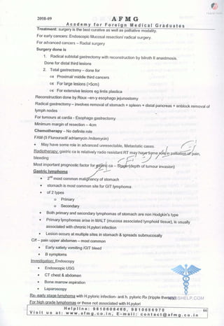 FMGE Notes - Surgery
