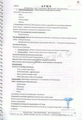 FMGE Notes - Surgery