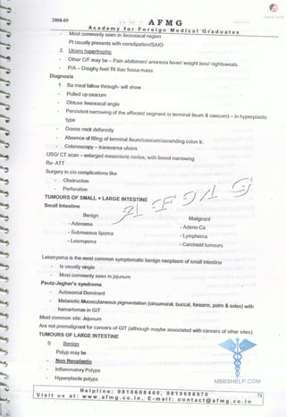 FMGE Notes - Surgery