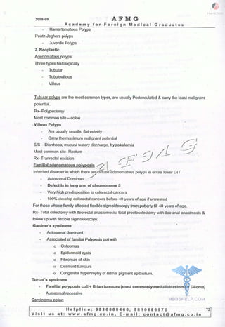 FMGE Notes - Surgery