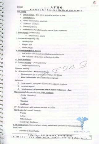 FMGE Notes - Surgery