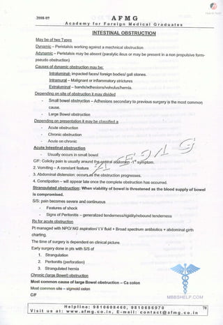 FMGE Notes - Surgery