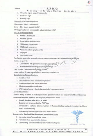FMGE Notes - Surgery