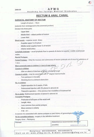 FMGE Notes - Surgery