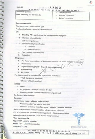 FMGE Notes - Surgery