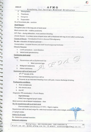 FMGE Notes - Surgery