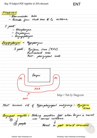 Website: https://mbbshelp.com WhatsApp: https://mbbshelp.com/whatsapp
ENT
http://bit.ly/fmgeent
Buy 19 Subject PDF together at 35% discount
 