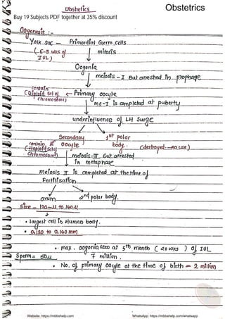Website: https://mbbshelp.com WhatsApp: https://mbbshelp.com/whatsapp
Obstetrics
Buy 19 Subjects PDF together at 35% discount
 