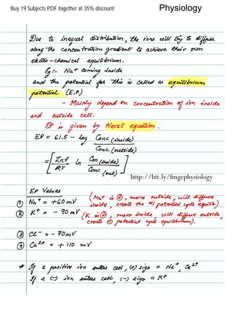 Physiology
http://bit.ly/fmgephysiology
Buy 19 Subjects PDF together at 35% discount
 