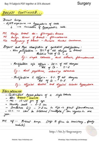 Website: https://mbbshelp.com WhatsApp: https://mbbshelp.com/whatsapp
Surgery
http://bit.ly/fmgesurgery
Buy 19 Subjects PDF together at 35% discount
 
