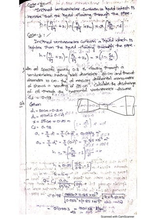 Fluid Mechanics Notebook.pdf Hand written notes Fluid Mechanics and Hydraulic Machines (Common to ...