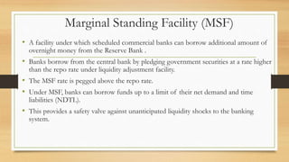 Msf Rate Fmi 8 monetary policy | PPTX