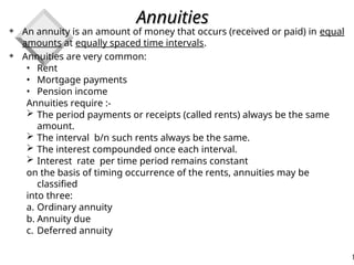 Ordinary Rents FM I Chapter 3: Time Value of Money .ppt