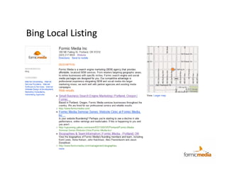 Bing Local Listing
 