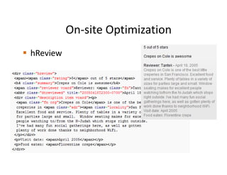 On-site Optimization
hReview
 
