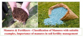 Manure Examples F & M & INM (1).pptx soil fertility and manure | PPTX