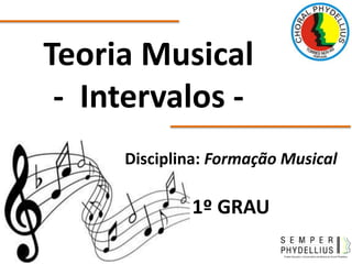 Disciplina: Formação Musical
1º GRAU
Teoria Musical
- Intervalos -
 