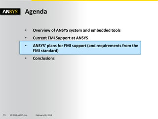 FMI Product Implementation at ANSYS - Sameer Kher | PPTX