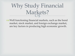 Financial Markets & Institutions