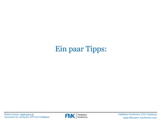 FMK2012: Varianten für einfaches DTP mit FileMaker Pro von Robert Kaiser