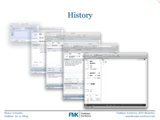 Markus Schneider 
FileMaker Go im Alltag 
FileMaker Konferenz 2014 Winterthur 
www.filemaker-konferenz.com 
History 
 