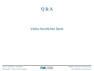 Dres. A. Augustin, V. Krambrich
Beziehungen - Mehr als Anker & Bojen
FileMaker Konferenz 2015 Hamburg
www.filemaker-konfer...