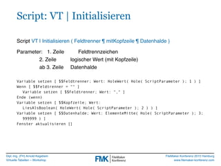 FMK2015: Virtuelle Tabellen by Arnold Kegebein
