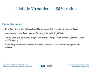 FMK2015: Von Skriptparametern Variablen und Globalen by Patrick Risch