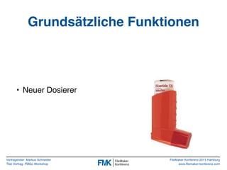 Vortragender: Markus Schneider
Titel Vortrag: FMGo Workshop
FileMaker Konferenz 2015 Hamburg
www.filemaker-konferenz.com
G...