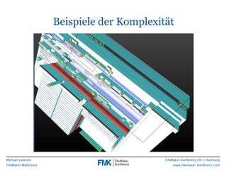 FileMaker Konferenz 2015 Hamburg
www.filemaker-konferenz.com
Michael Valentin
FileMaker WebDirect
Beispiele der Komplexität
 