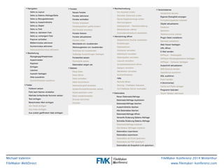 Michael Valentin
FileMaker WebDirect
FileMaker Konferenz 2014 Winterthur
www.filemaker-konferenz.com22
 
