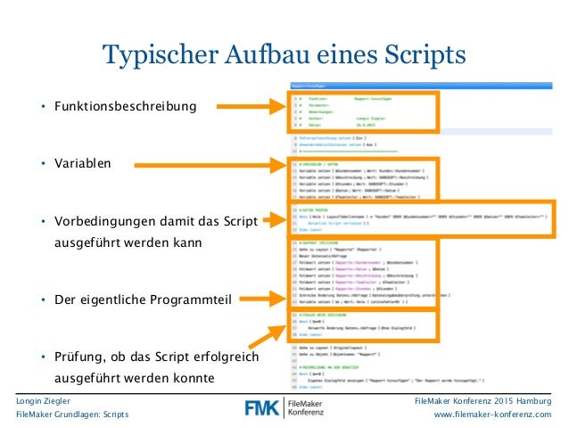 FMK2015: FileMaker Grundlagen Scripts by Longin Ziegler