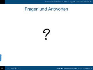 FMK2016 - Adam Augustin - vom Suchen und Finden in FileMaker