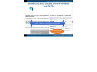 8. FileMaker Konferenz | Salzburg | 12.-14. Oktober 2017
FileMaker Server 17 Solution Deployment neu gedacht – Dr. Volker ...