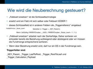 9. FileMaker Konferenz | Liechtenstein | 17.-20. Oktober 2018
Hierarchien in FileMaker von Gunnar Wehrhahn
Wie wird die Ne...