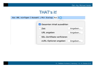 10. FileMaker Konferenz | Hamburg | 16.-19. Oktober 2019
Dipl.-Ing. Michael Heider
THAT‘s it!
 