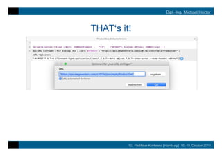 10. FileMaker Konferenz | Hamburg | 16.-19. Oktober 2019
Dipl.-Ing. Michael Heider
THAT‘s it!
 