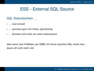 FMK2019 FileMaker und ESS (MySQL) mit cURL statt ODBC by Philipp Puls