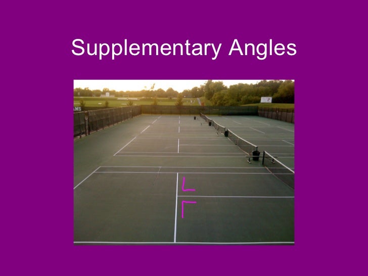 supplementary angle real life example