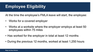 FMLA General- The Family and Medical Leave Act | PPTX
