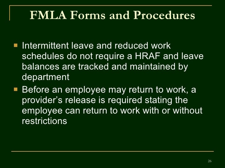 Fmla Employee Training V.4 Revised 02 11 09
