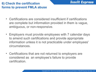 Fmla Authentication Example How to Comply with FMLA | PPT