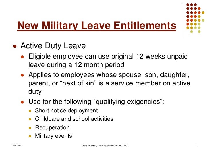Family and Medical Leave Act (FMLA)